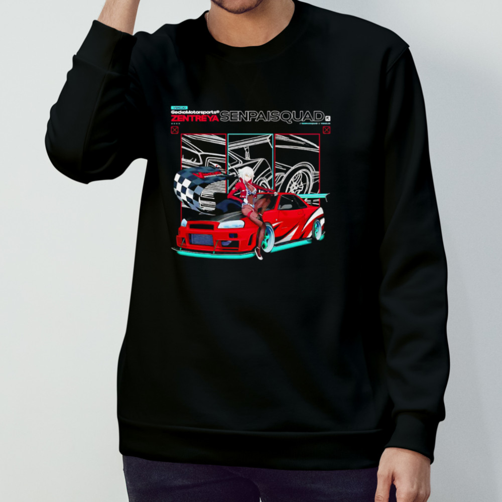 Vshojo Senpai Squad Zentreya car style shirt Sweatshirt