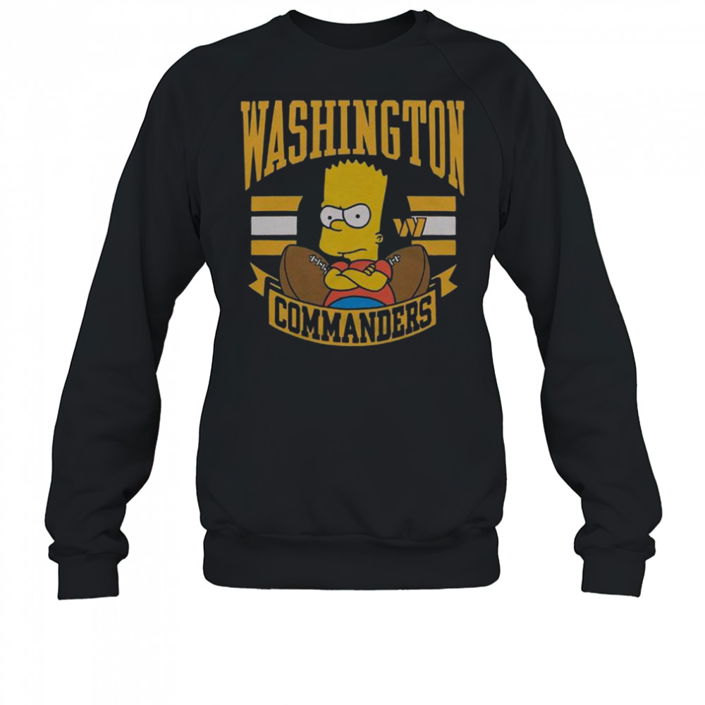 The Simpsons Bart X Washington Commanders T-Shirt Sweatshirt
