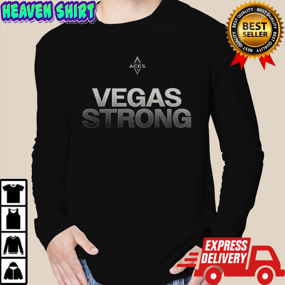 Las Vegas Aces WNBA 2025 Vegas Strong T-Shirt Long Sleeved