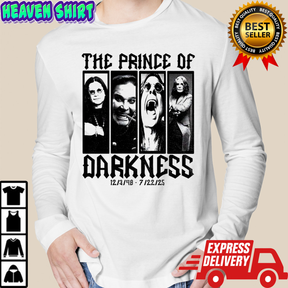 Ozzy Osbourne Prince of Darkness memorial 1948 2025 graphic shirt Long Sleeved
