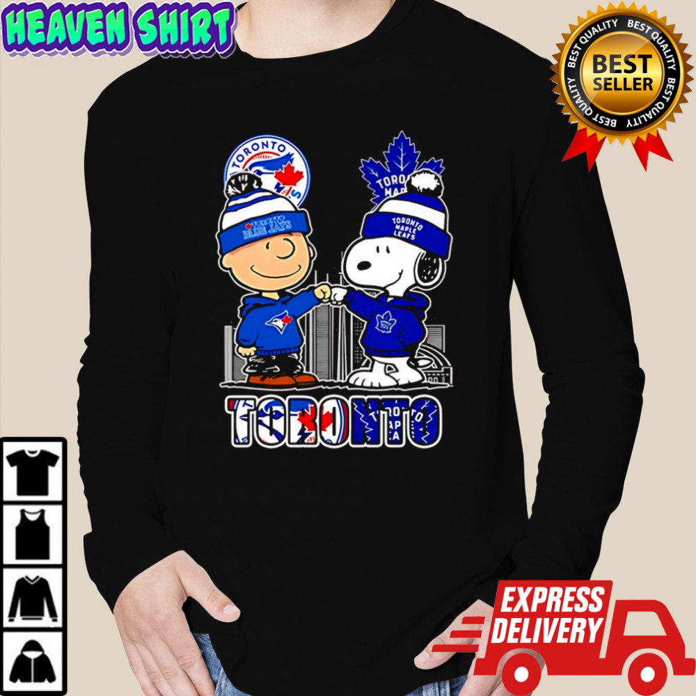 Charlie Brown and Snoopy x Toronto Blue Jays and Toronto Maple Leafs shirt Long Sleeved