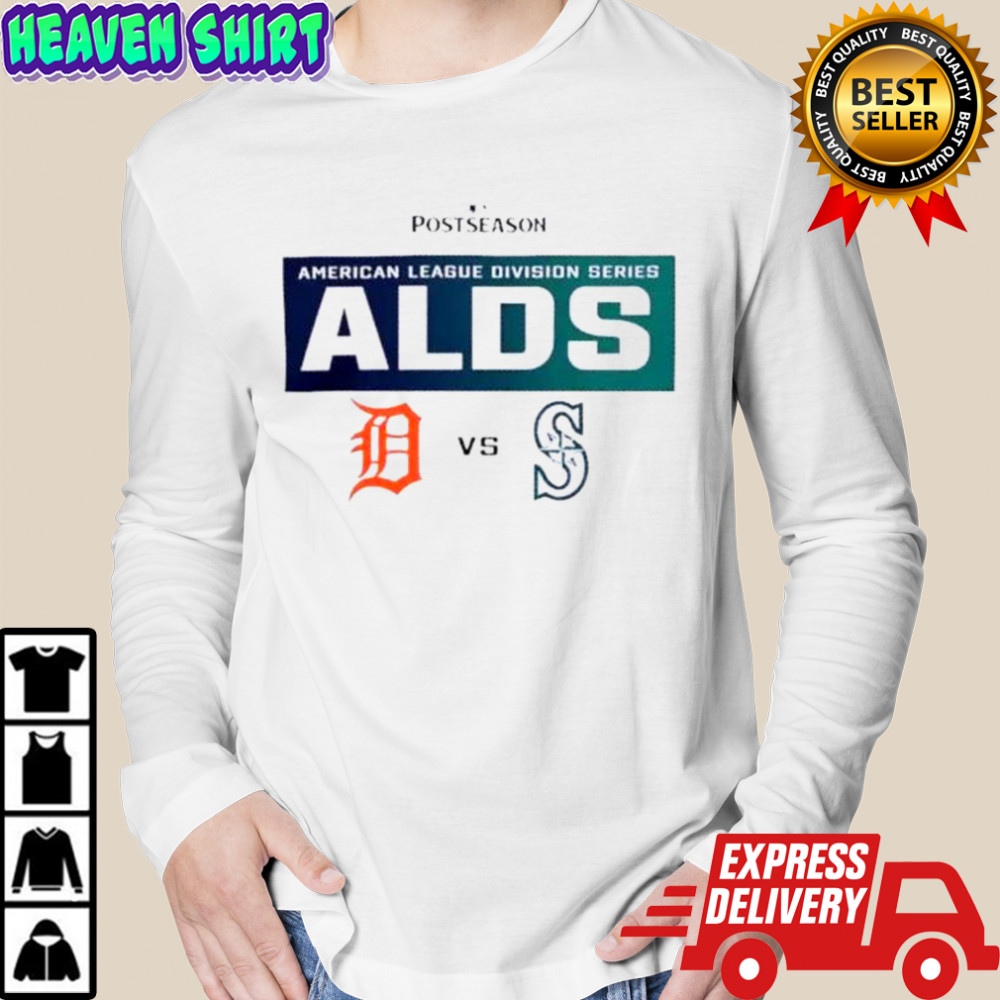 Detroit Tigers Vs Seattle Mariners 2025 Postseason MLB ALDS Matchup T-Shirt Long Sleeved