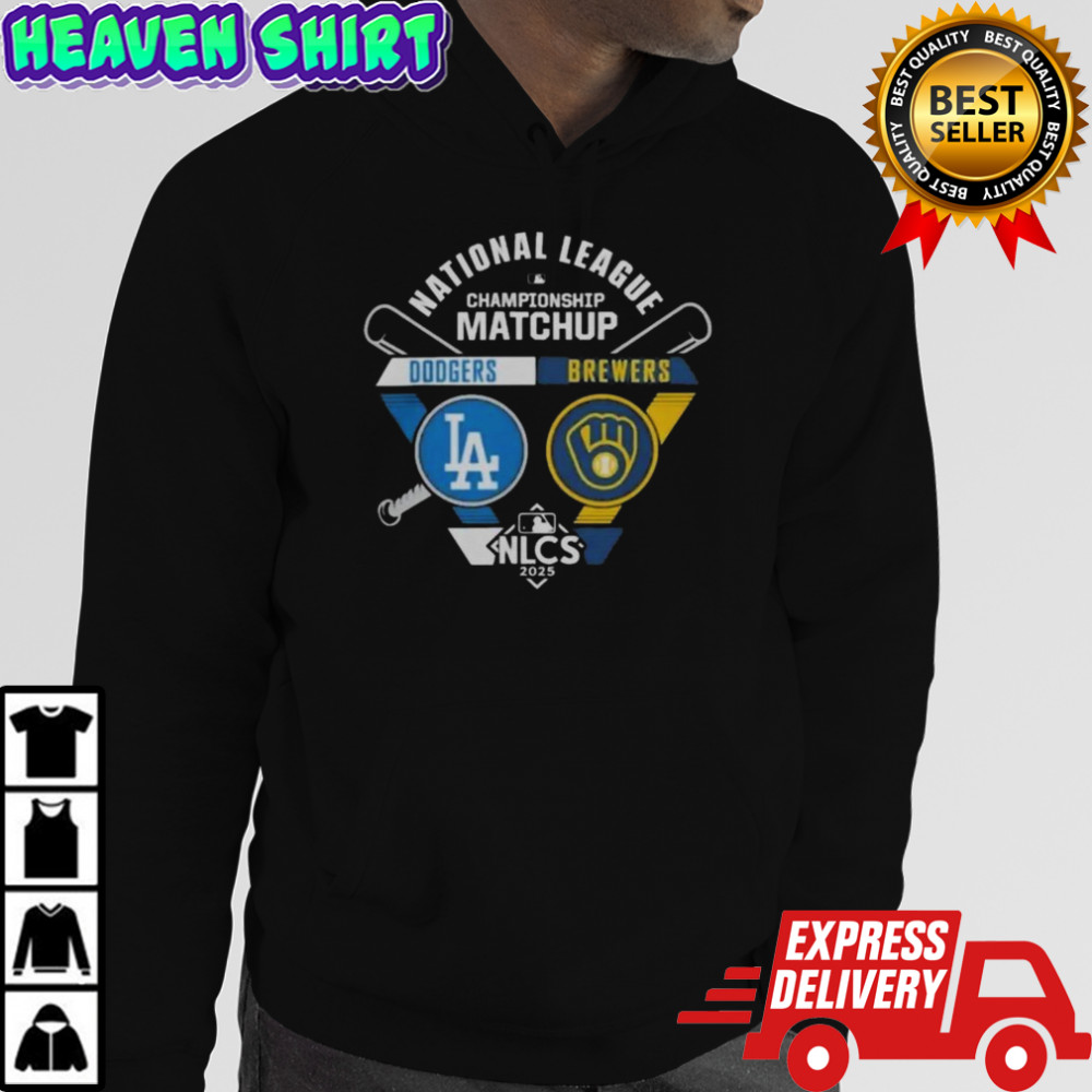 Matchup Los Angeles Dodgers Vs Milwaukee Brewers 2025 MLB NLCS Matchup T-Shirt Hoodie