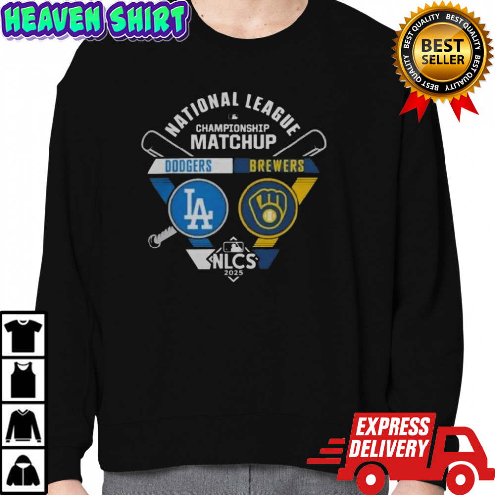 Matchup Los Angeles Dodgers Vs Milwaukee Brewers 2025 MLB NLCS Matchup T-Shirt Sweatshirt