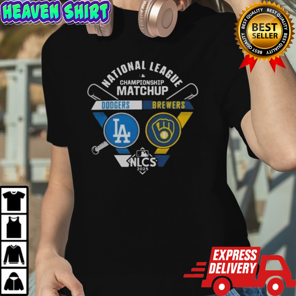 Matchup Los Angeles Dodgers Vs Milwaukee Brewers 2025 MLB NLCS Matchup T-Shirt Women's T-shirt