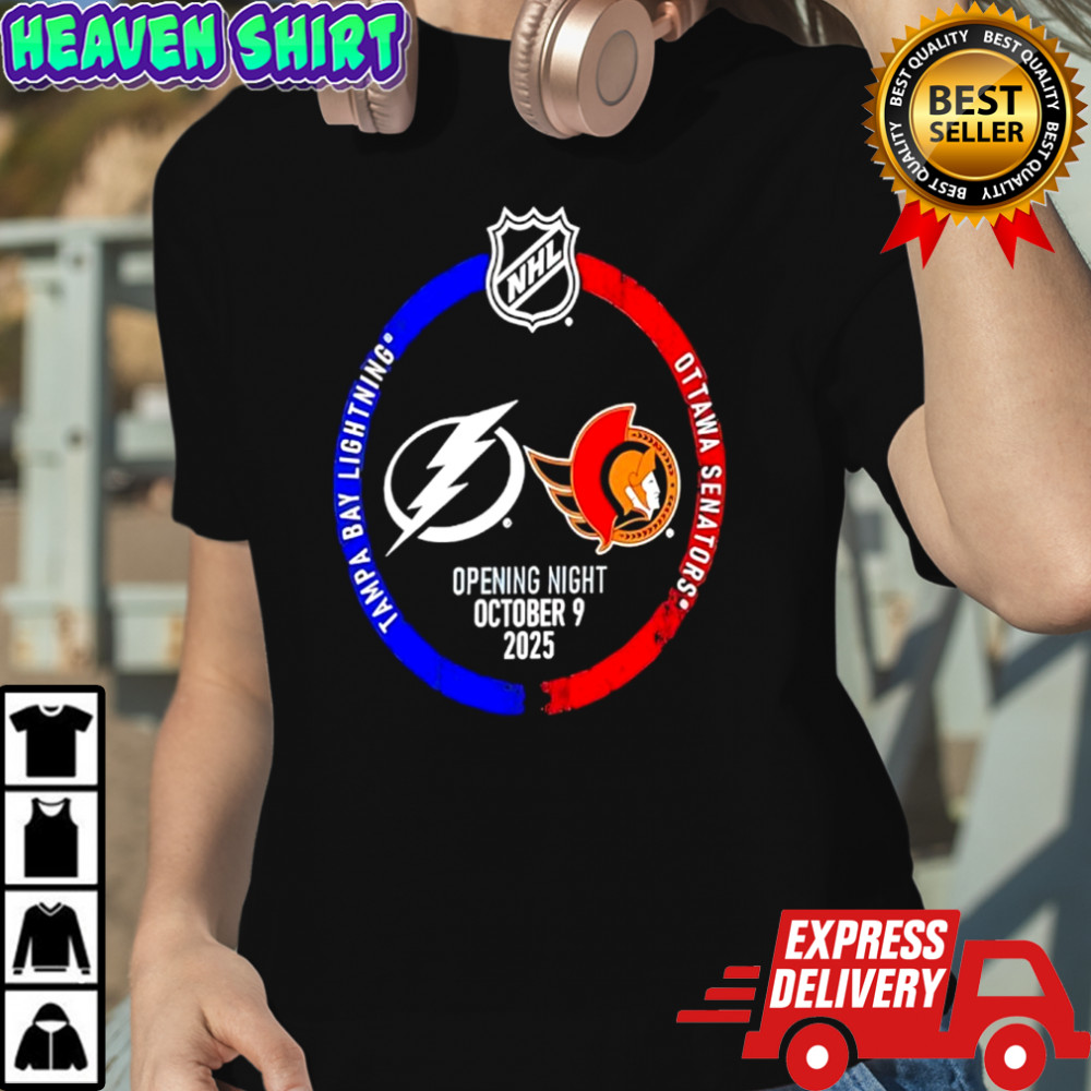 Tampa Bay Lightning vs Ottawa Senators 2025 NHL opening night shirt Women's T-shirt