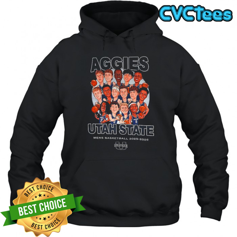 Aggies Utah State men’s basketball 2025-2026 cartoon shirt Hoodie