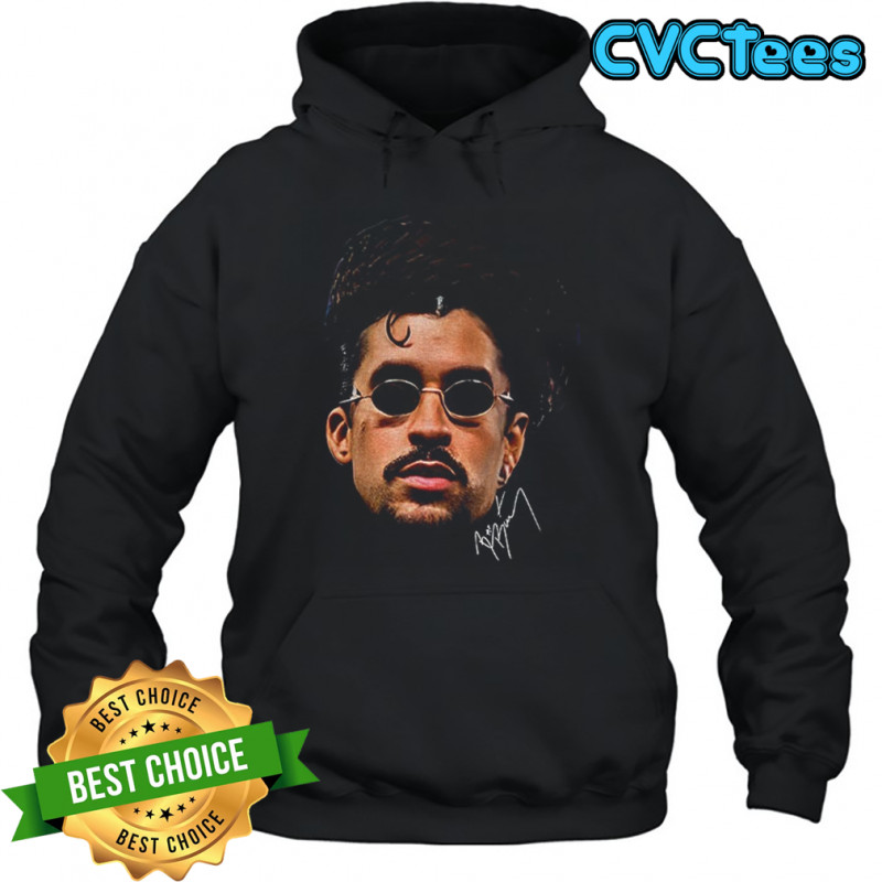 Bad Bunny big face fan inspired signature shirt Hoodie