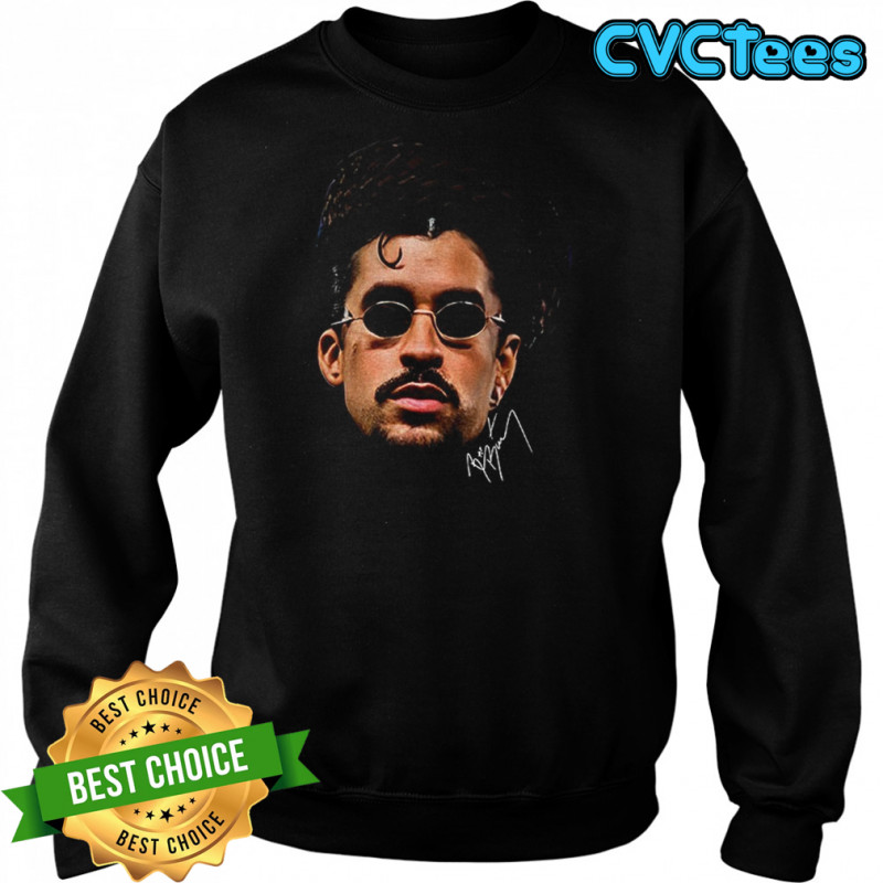 Bad Bunny big face fan inspired signature shirt Sweatshirt