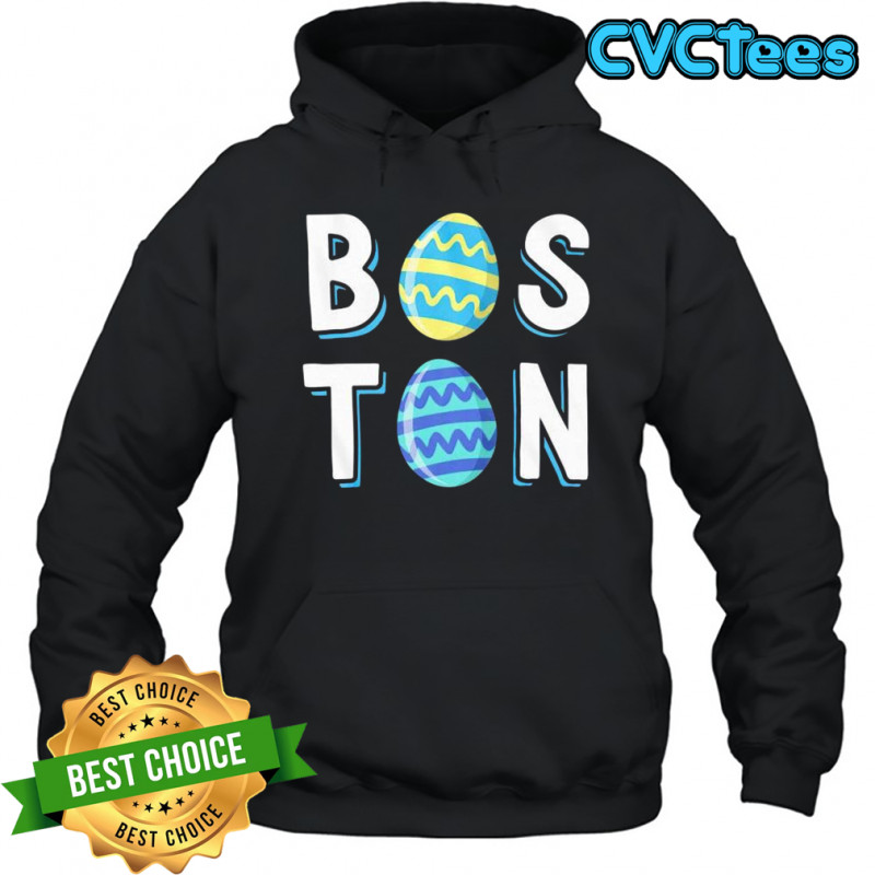 Boston stacked easter eggs shirt Hoodie