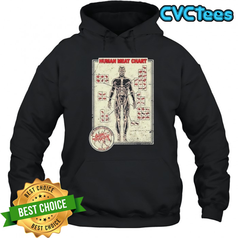 Cattle Decapitation Human Meat Chart T-shirt Hoodie