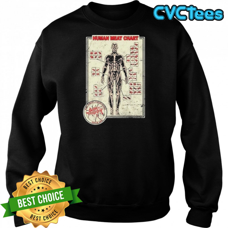 Cattle Decapitation Human Meat Chart T-shirt Sweatshirt