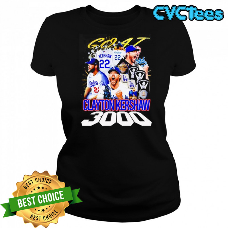 Clayton Kershaw Los Angeles Dodgers Goat 3000 signature poster shirt Women's T-shirt